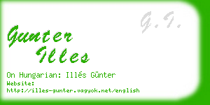 gunter illes business card